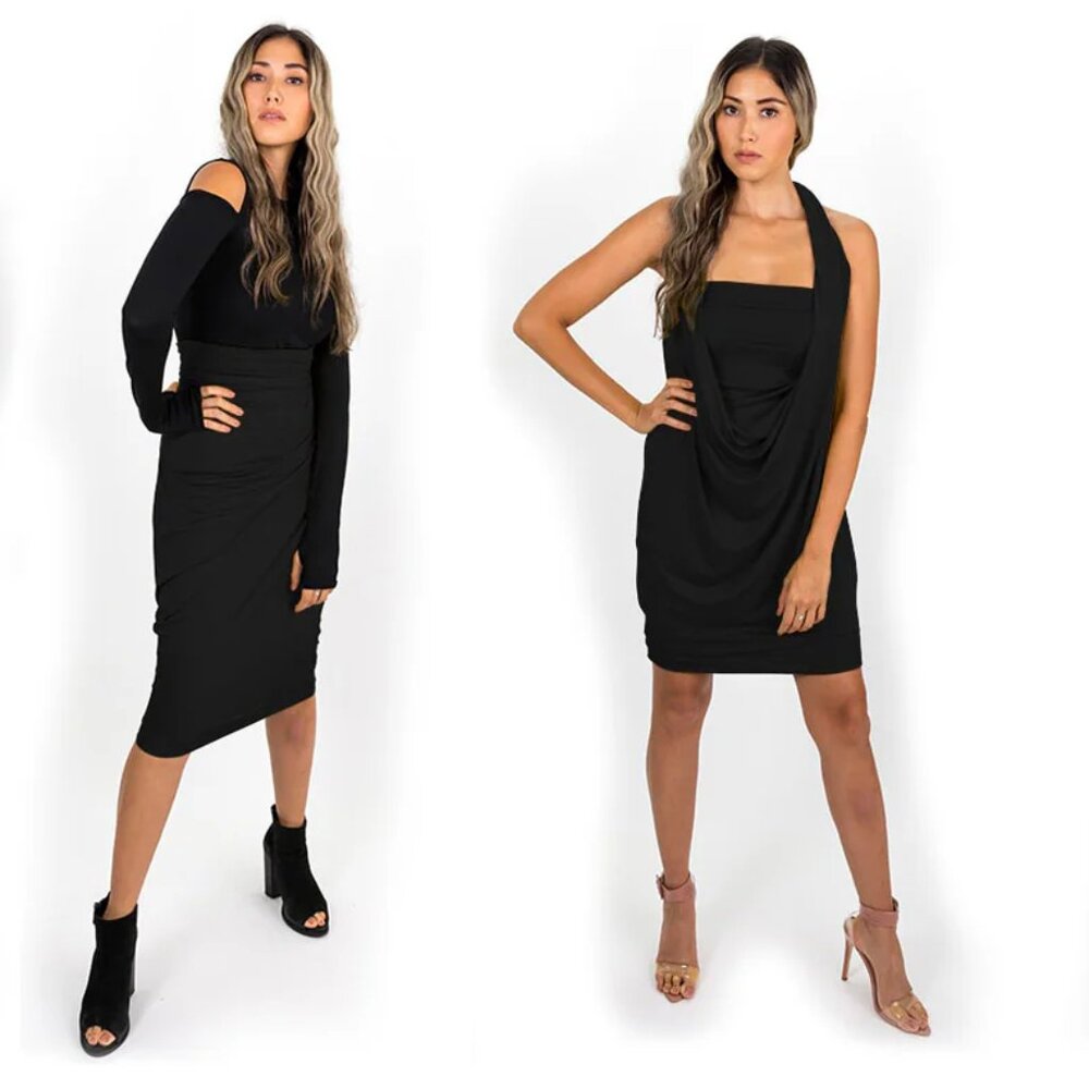 Morph Clothing Black Modal Capsule Dress Tunic M